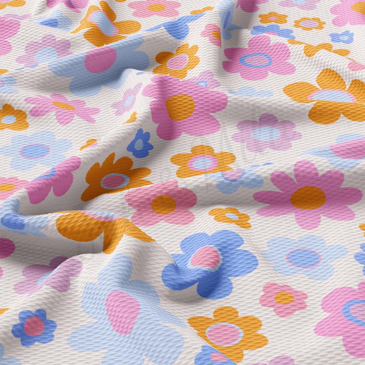 a close up of a flower print fabric