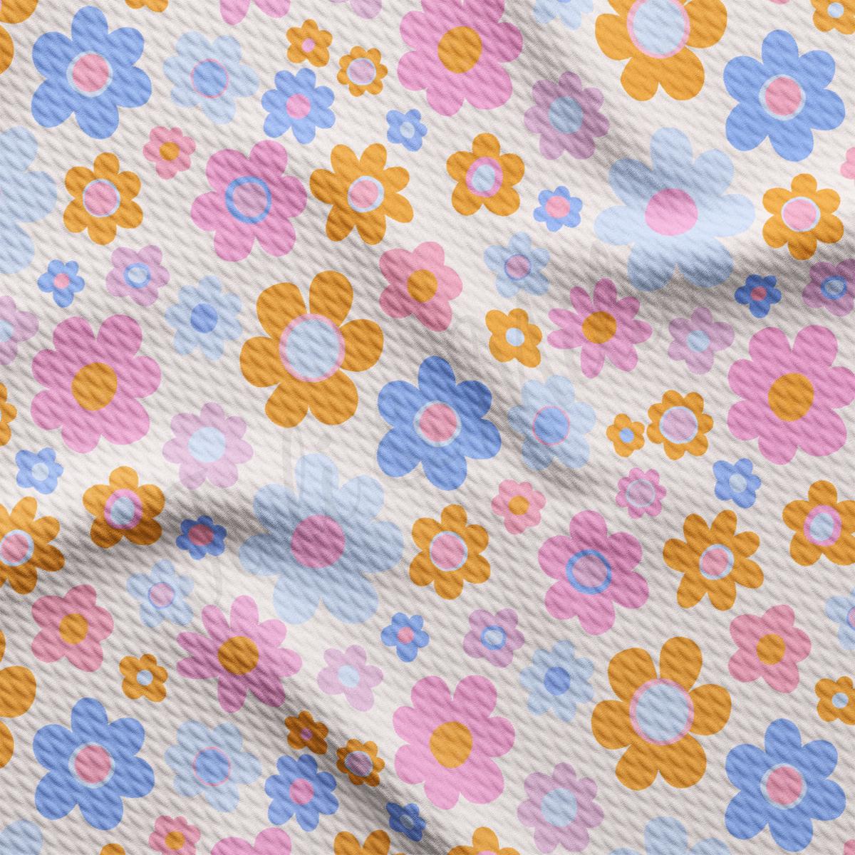 a close up of a flower print fabric