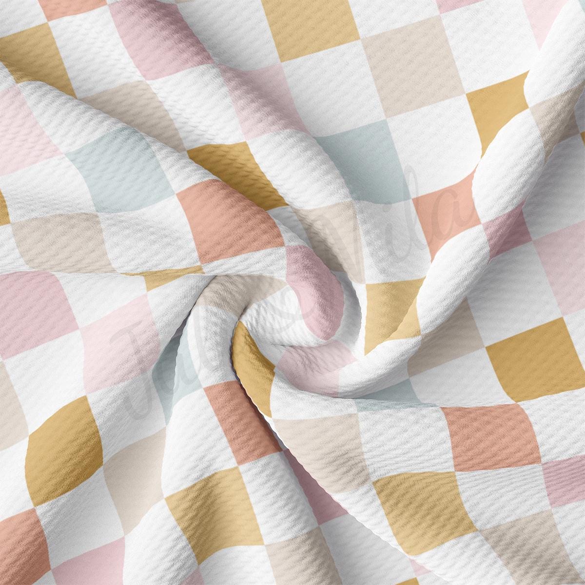 a close up of a checkered fabric