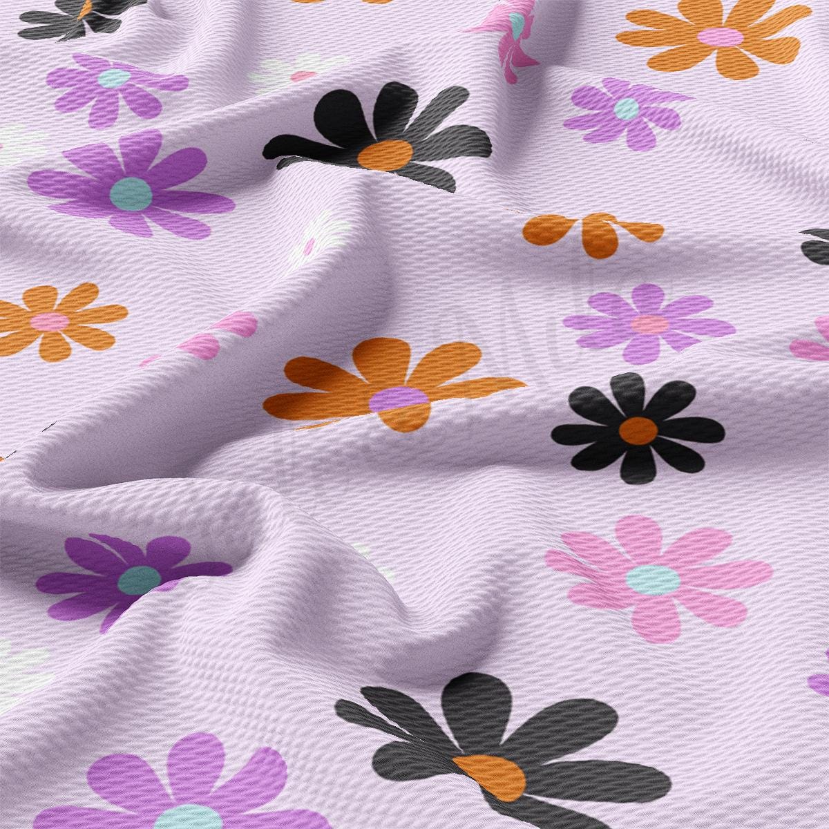 a close up of a flower print fabric