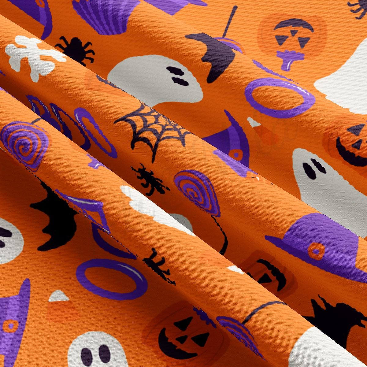 a group of halloween themed items on an orange background