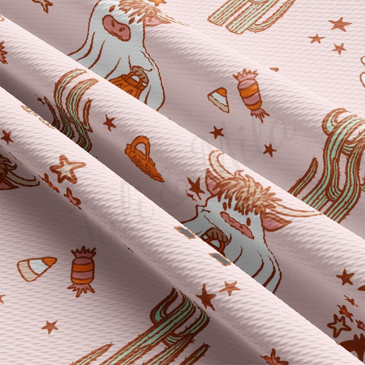 a pattern of unicorns and stars on a pink background