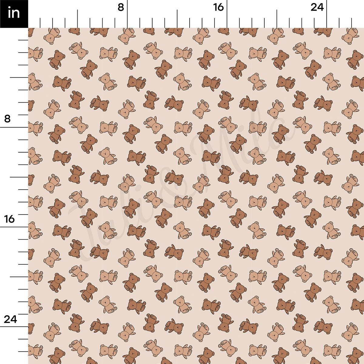 a ruler with brown bows on it