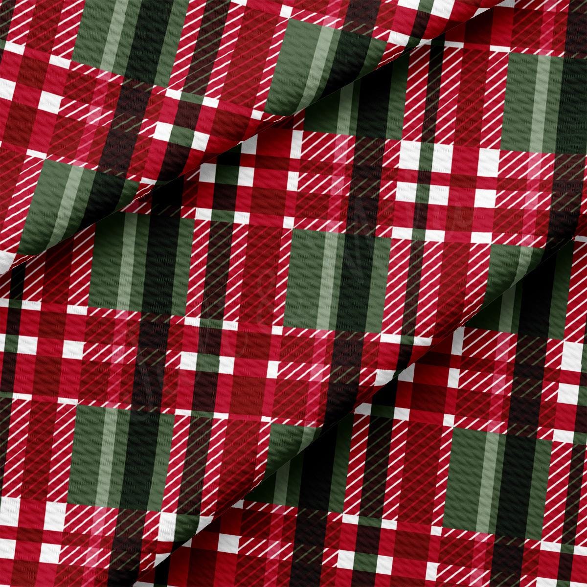 a red and green plaid fabric