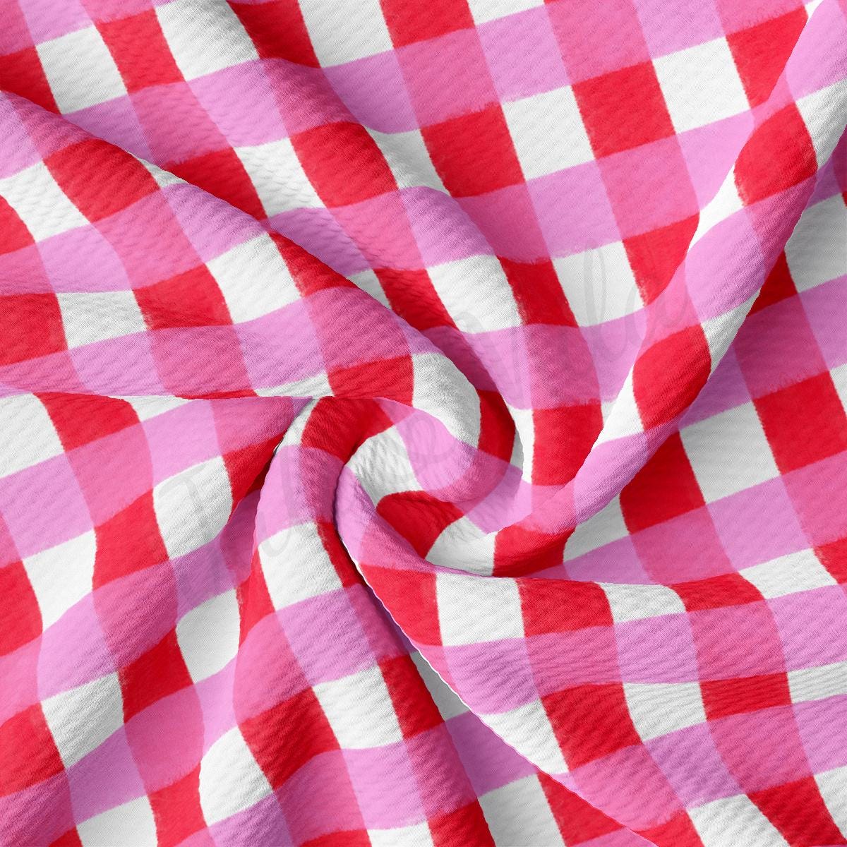 a pink and white checkered fabric