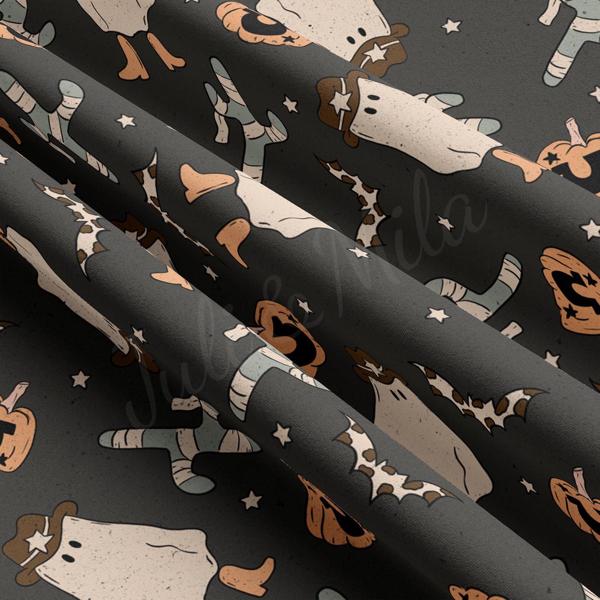 a black background with a pattern of dogs and stars