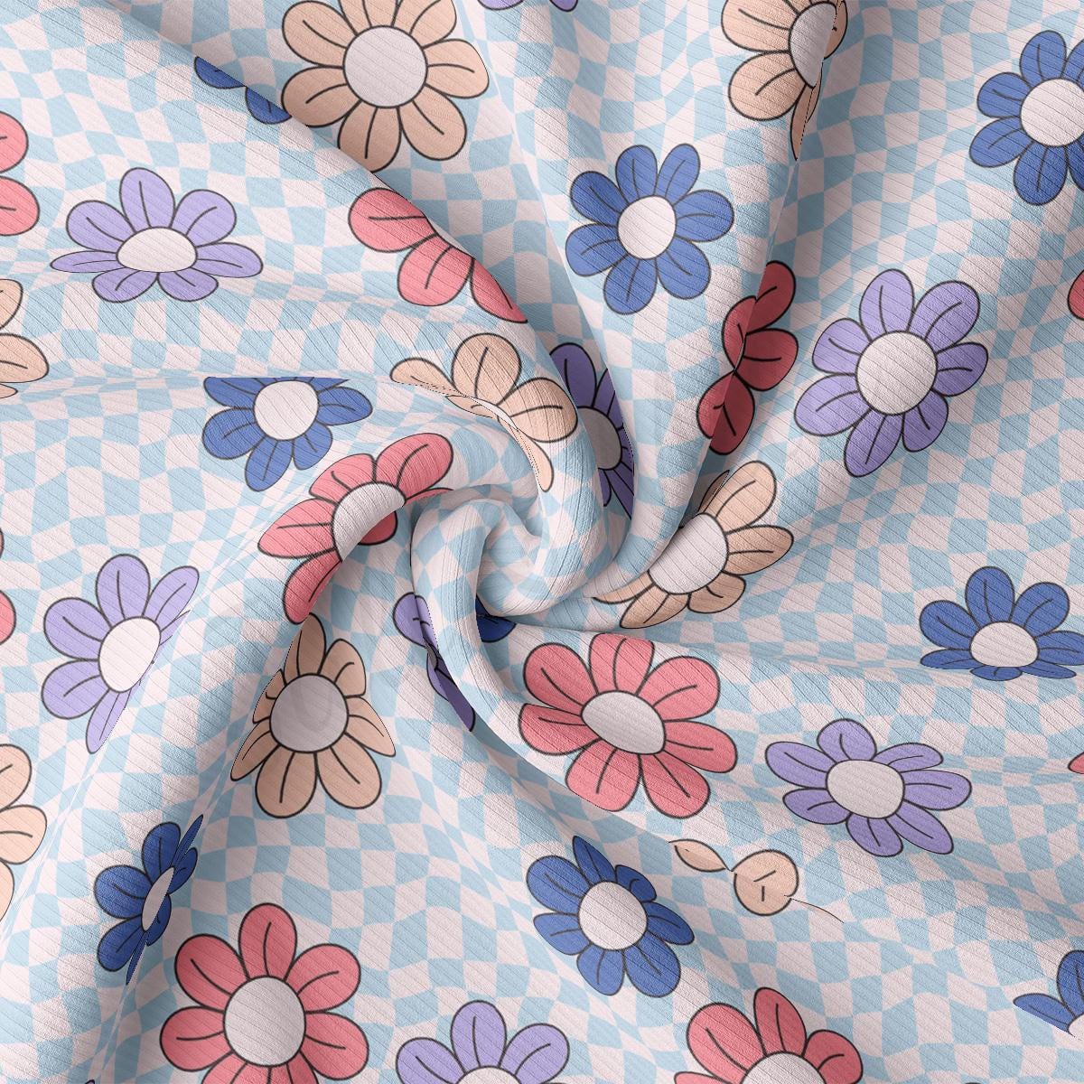 a close up of a flower print fabric