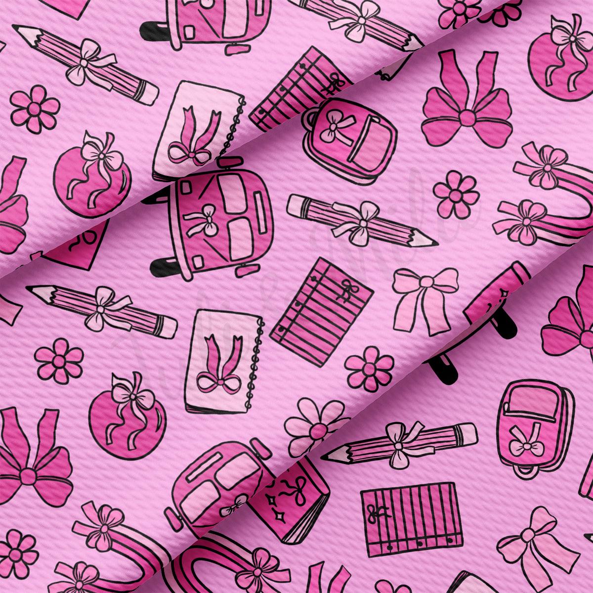 a pink background with a lot of pink things on it