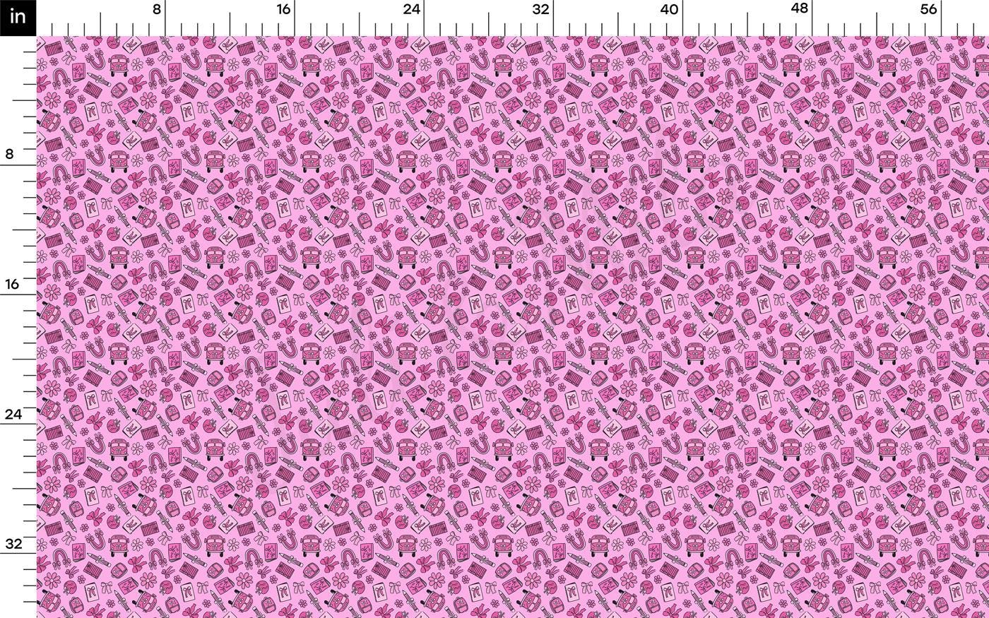 a pink background with hearts on it