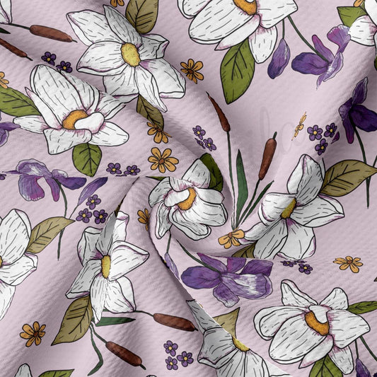 a floral pattern on a pink background