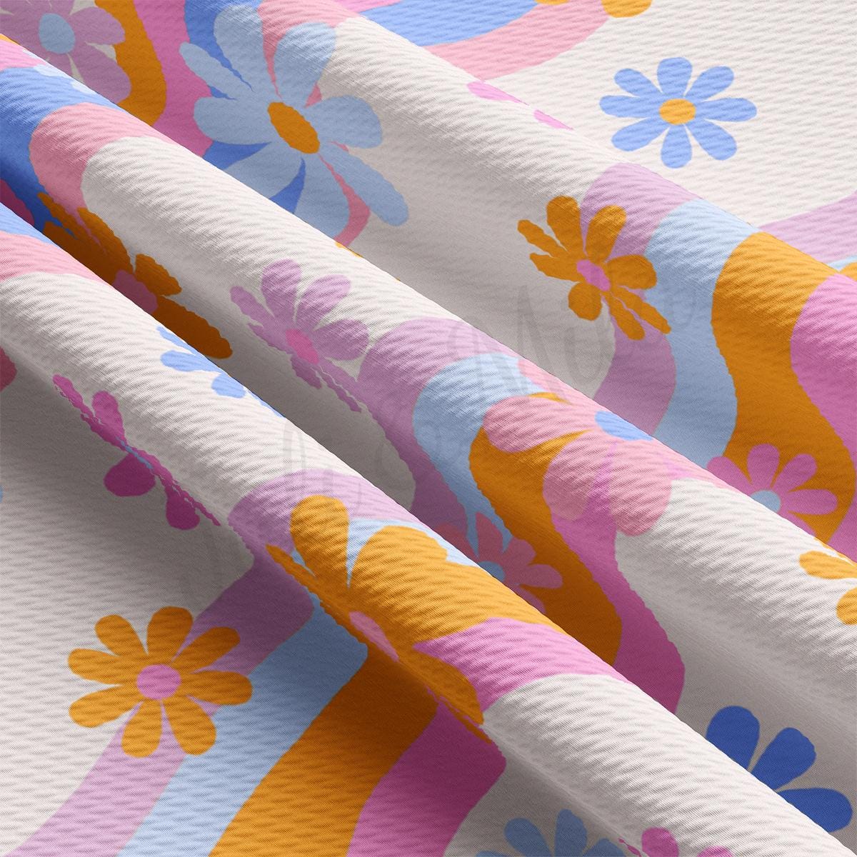a close up of a colorful flower pattern on a white background