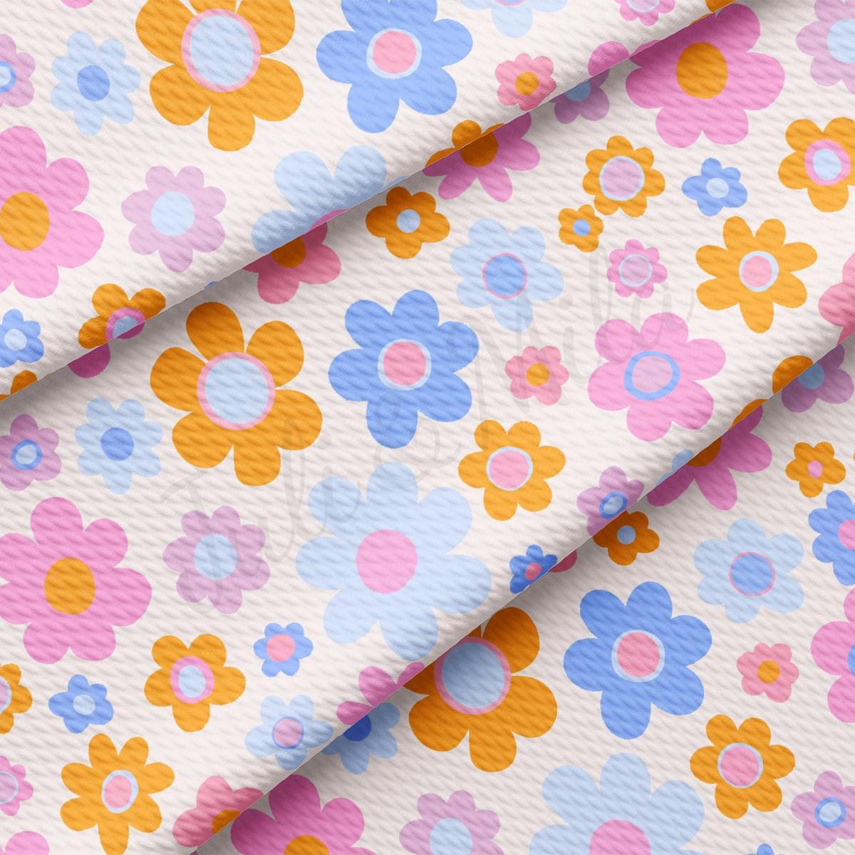 a colorful flower pattern on a white background