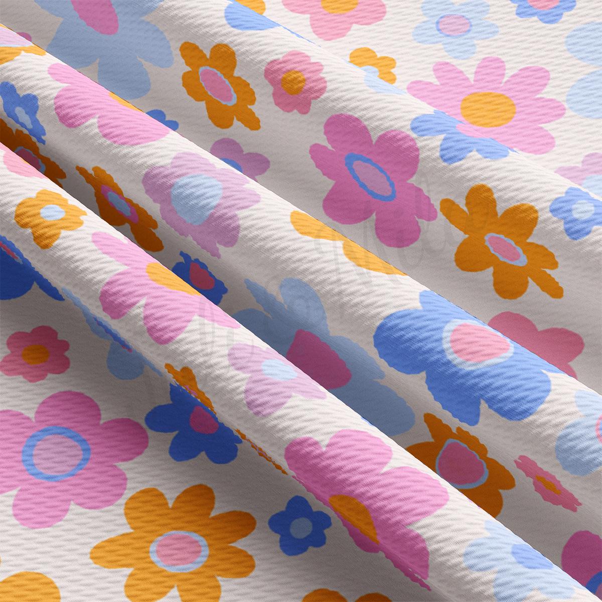 a close up of a flower print fabric