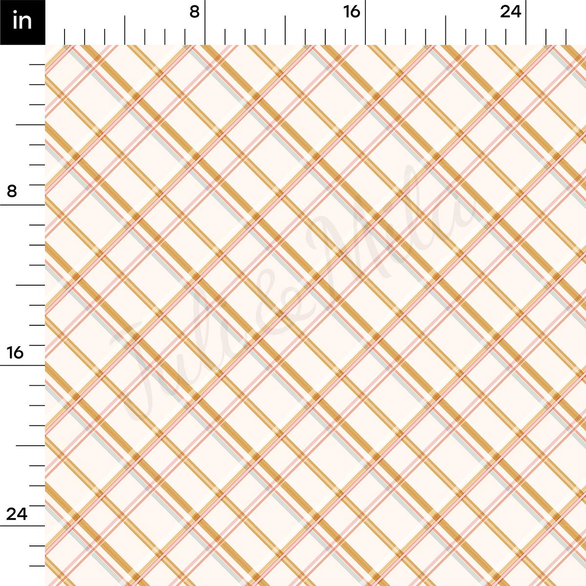 a ruler with a plaid pattern on it