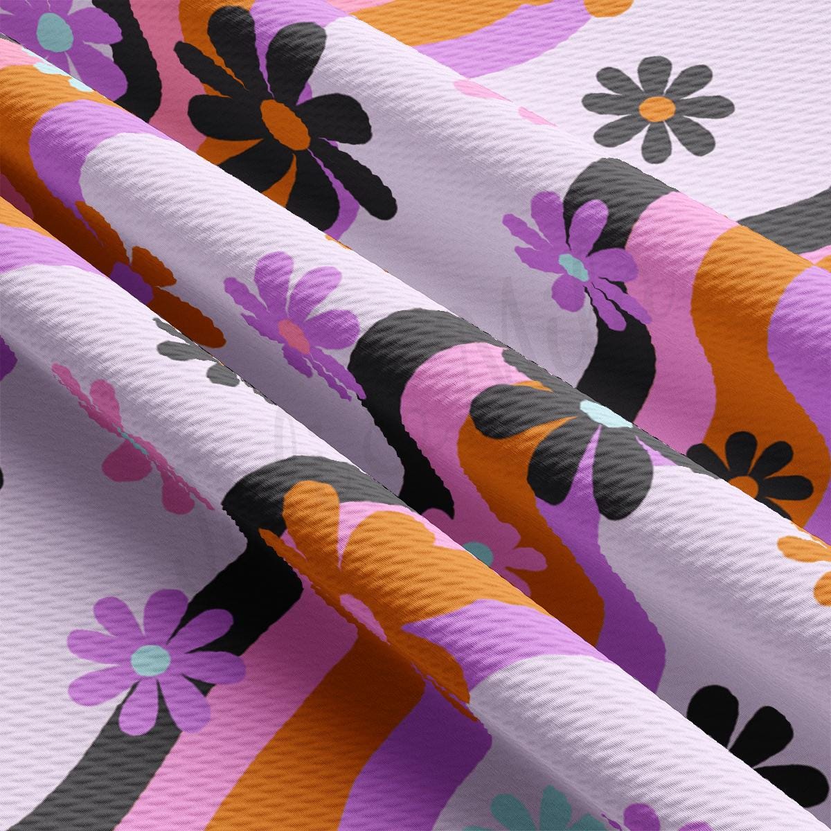 a close up of a flower pattern on a white background