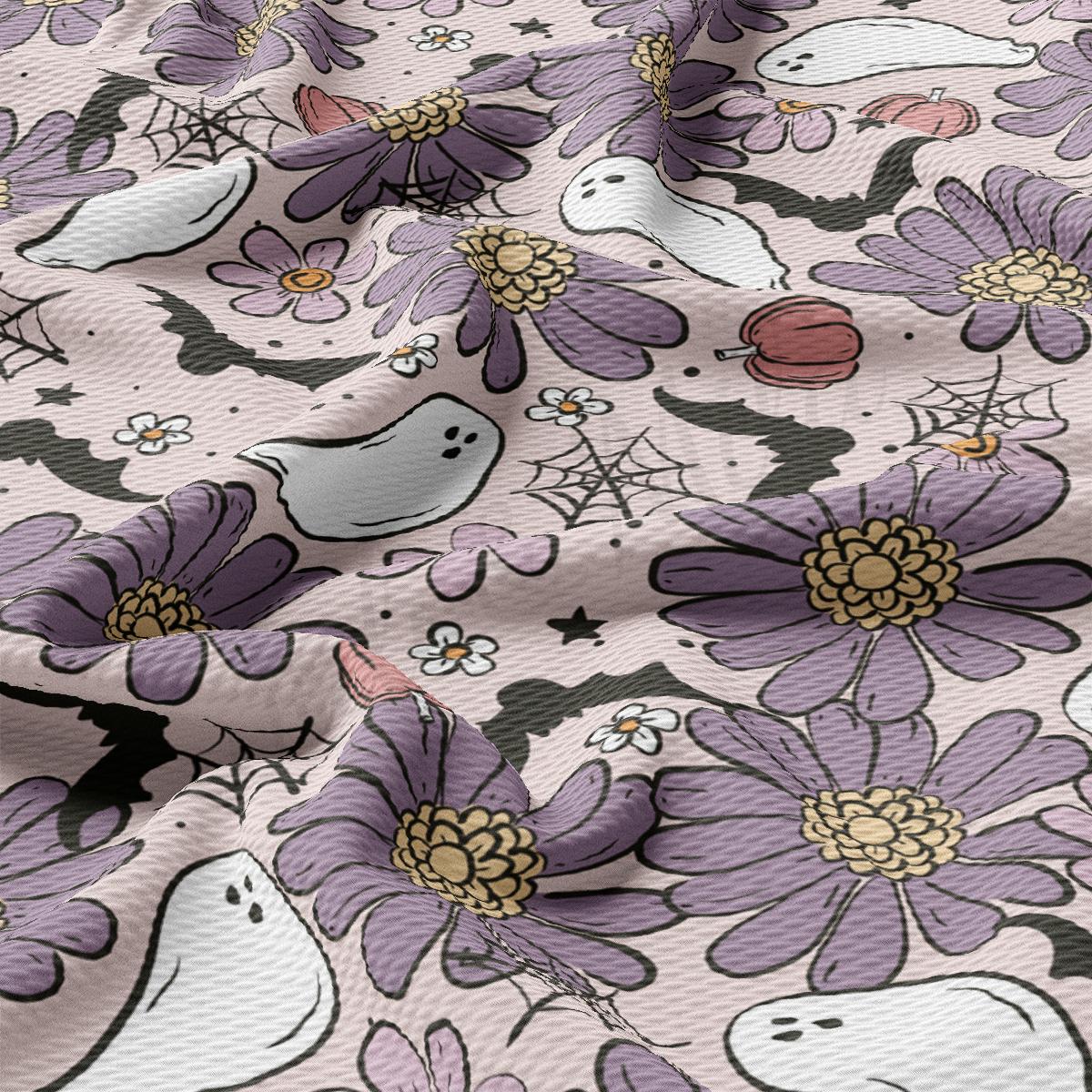 a flowery fabric with birds and flowers on it