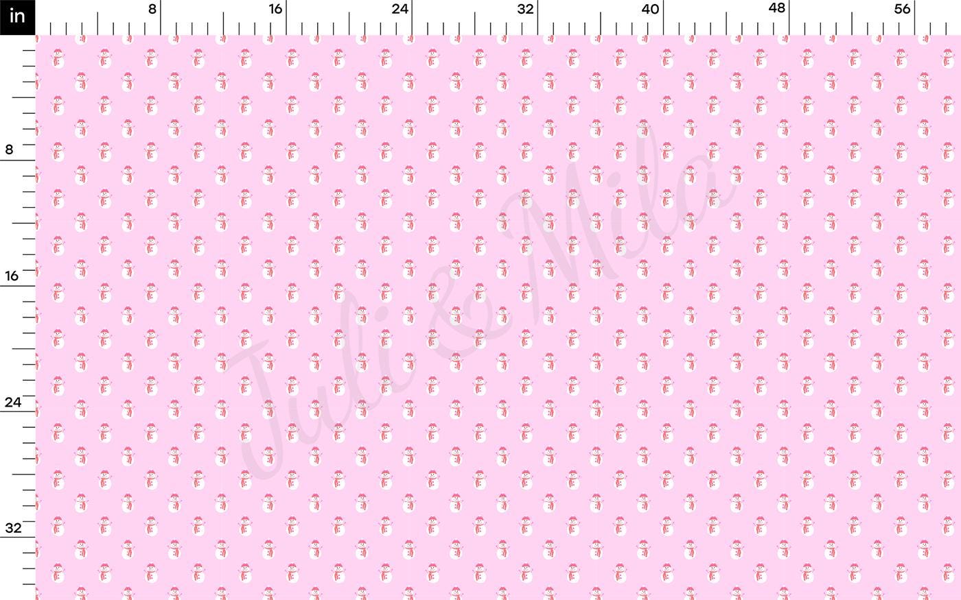 a ruler with a pink background and white numbers