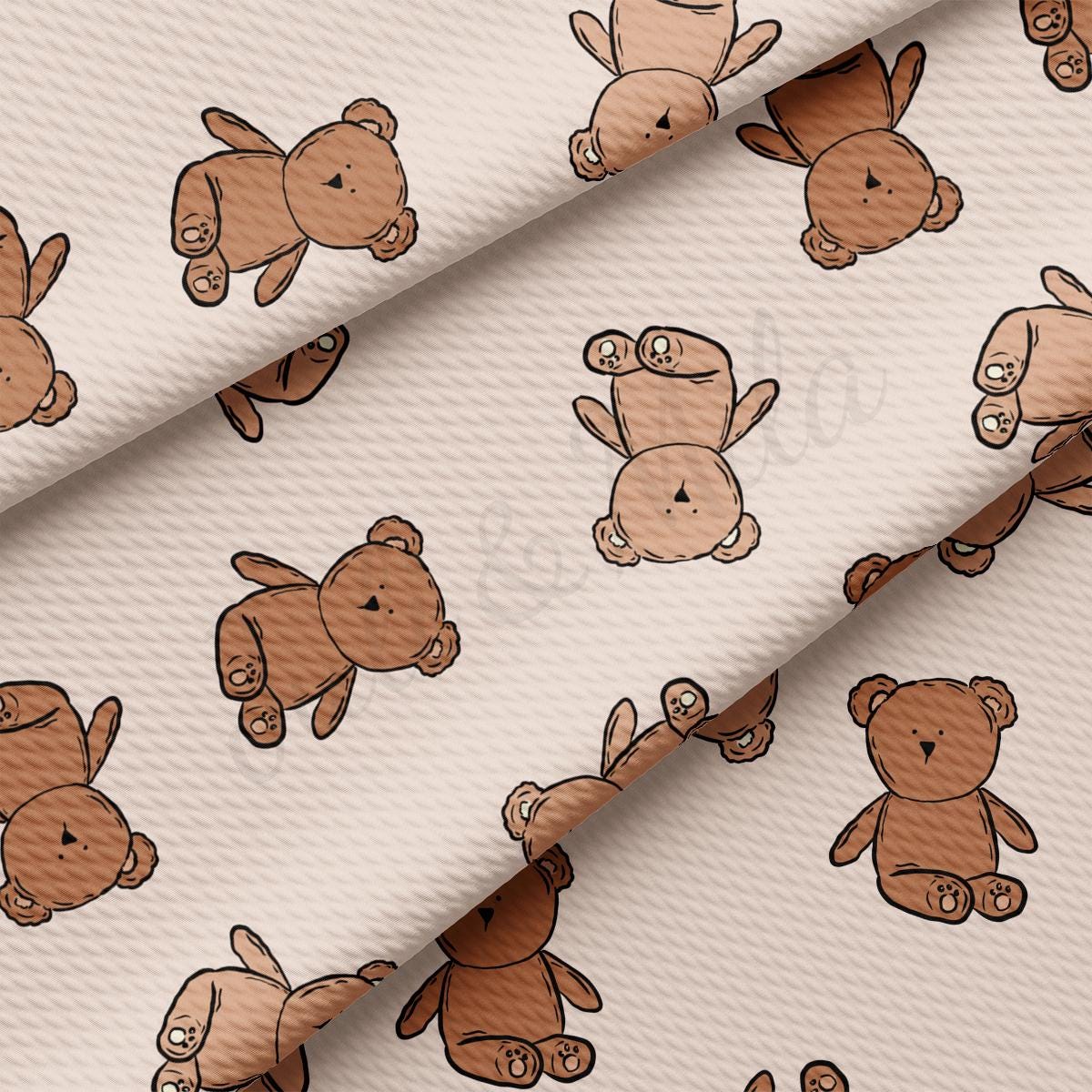 a pattern of teddy bears on a white background