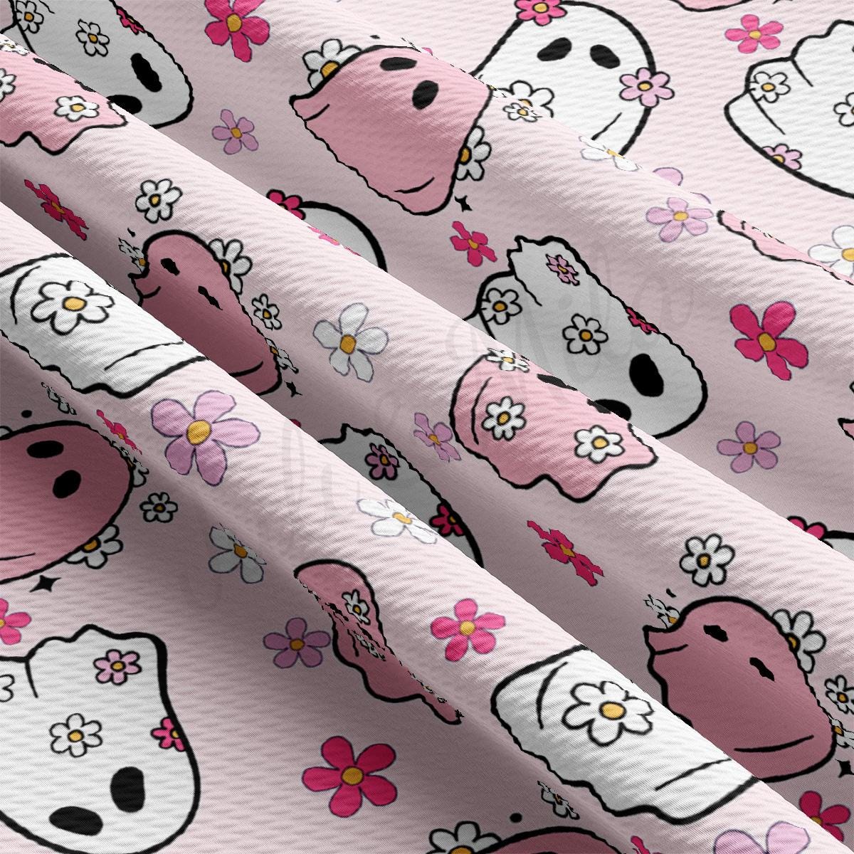 a pink background with hello kitty and flowers