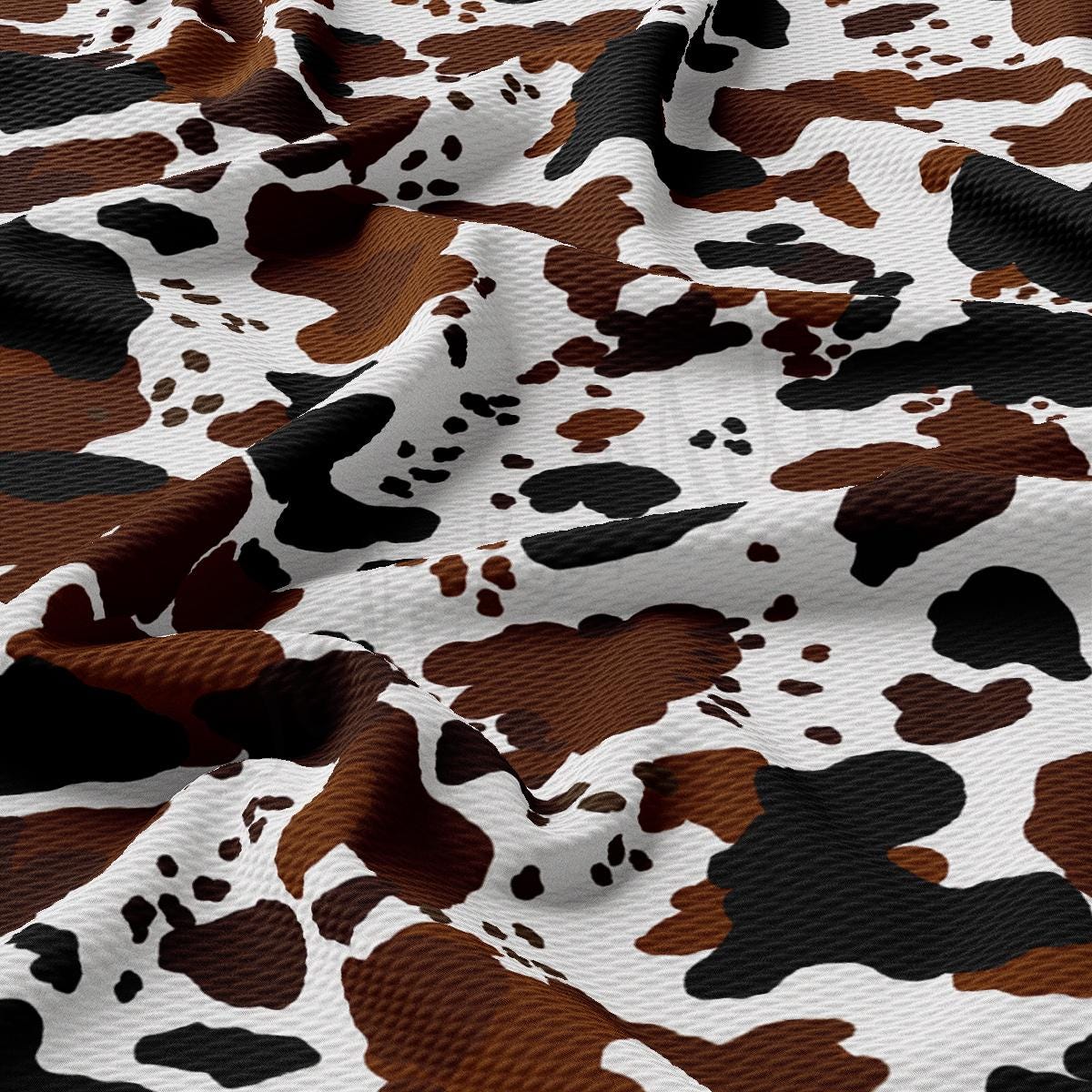 a brown and white animal print fabric