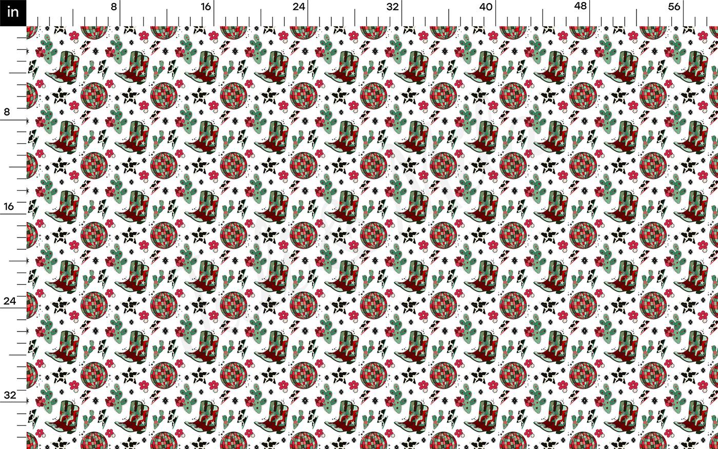 a white background with red and green flowers