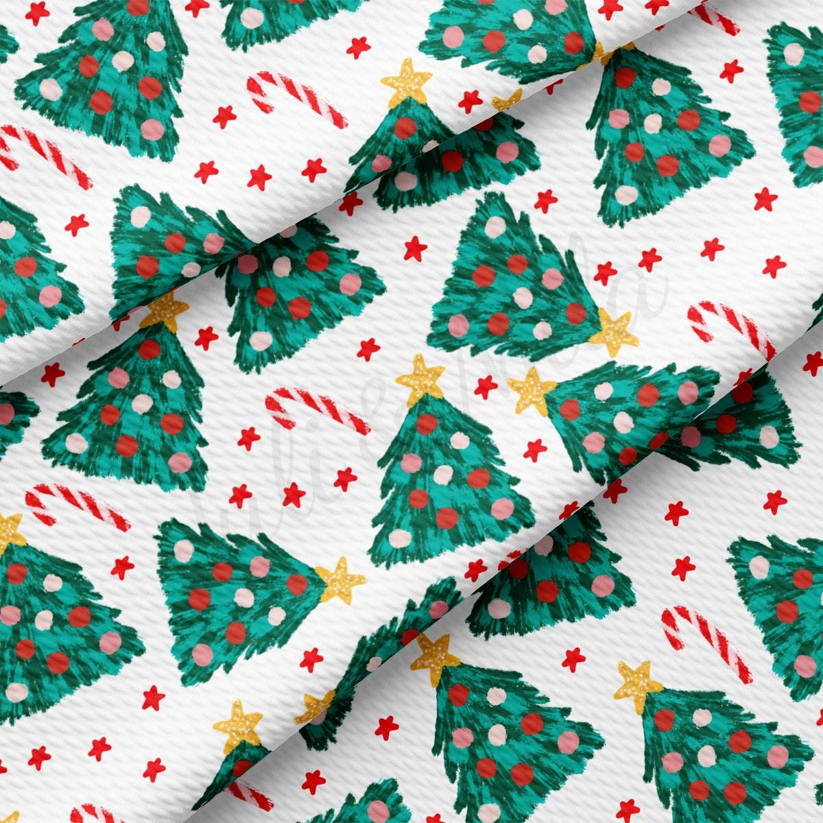 a christmas tree pattern on a white background