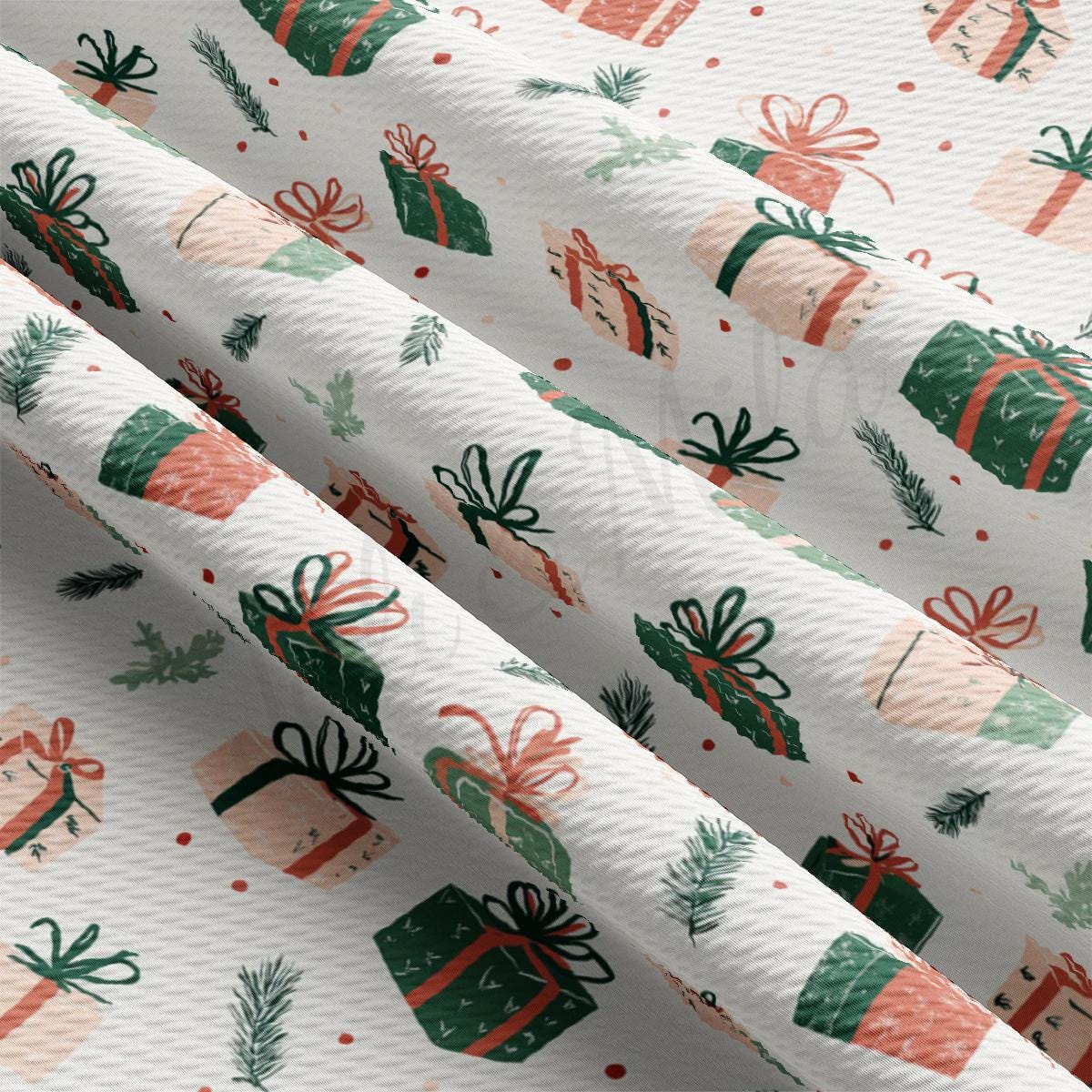 a wrapping paper with presents on it