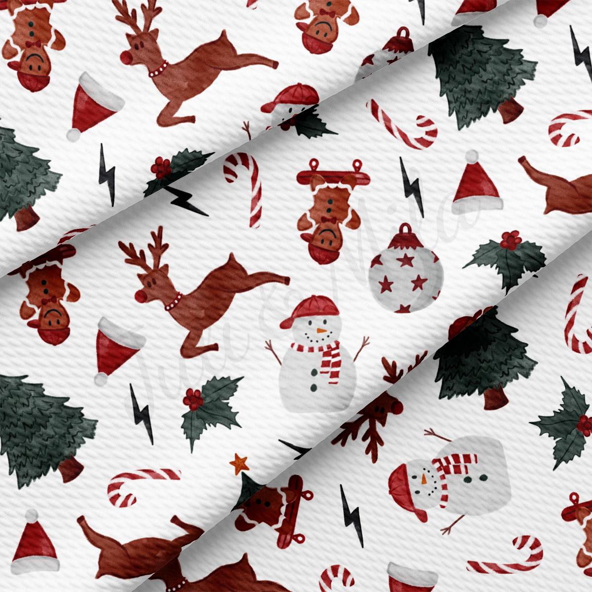a white background with red and green christmas decorations