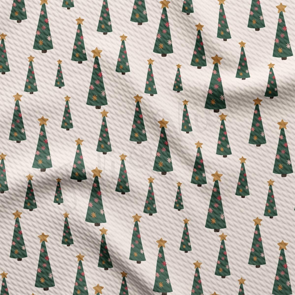 a pattern of christmas trees on a white background