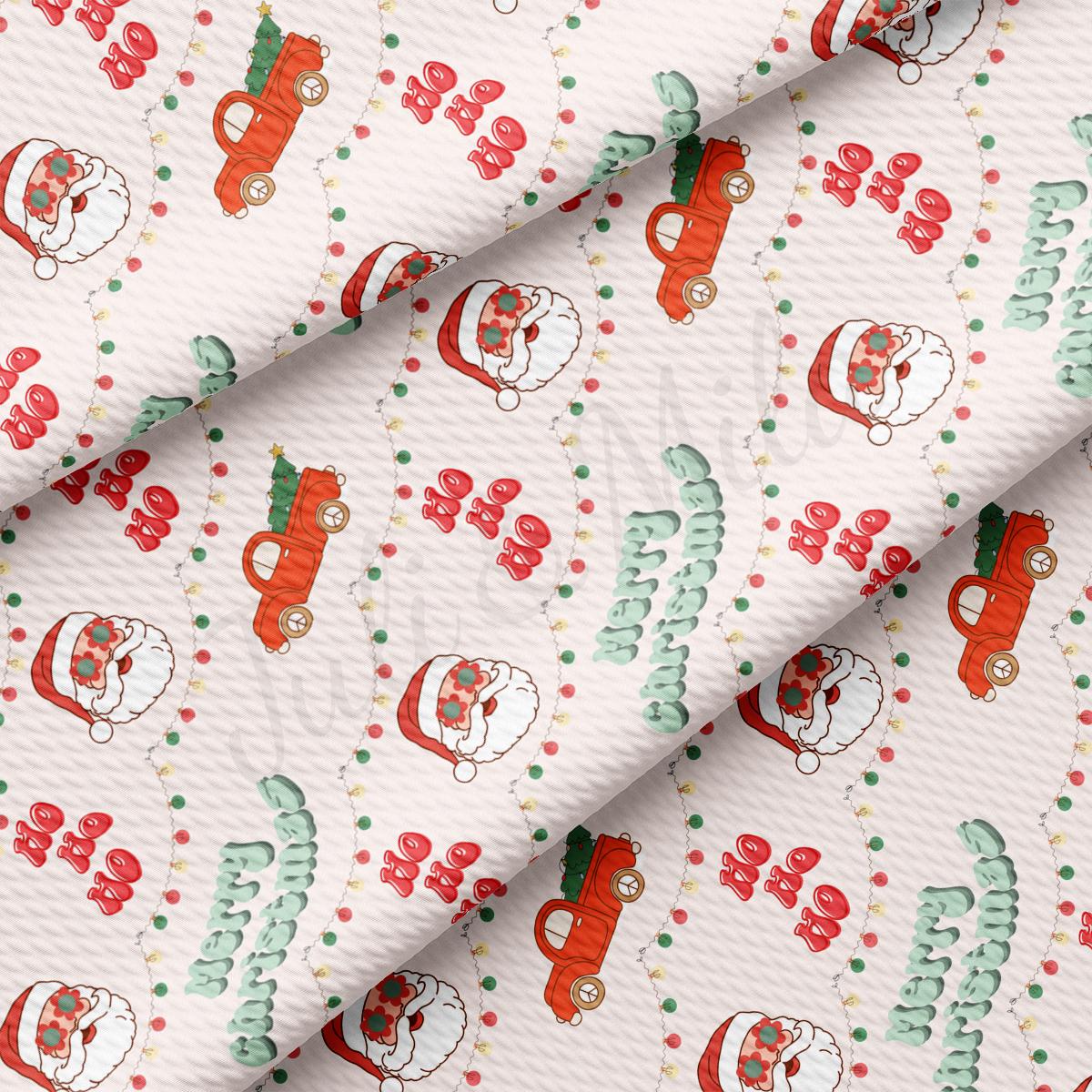 a white background with a santa clause pattern