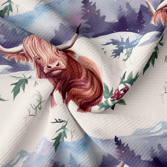 a painting of a bull with long horns on a white background