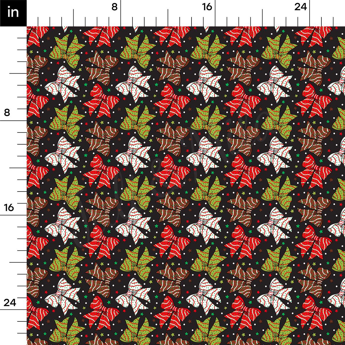 a ruler with a pattern of leaves on it