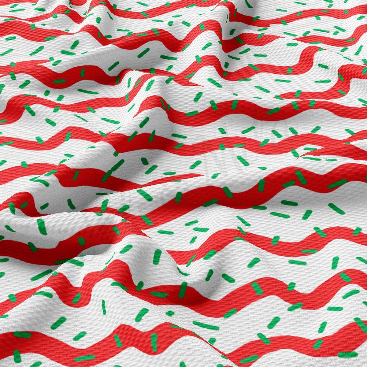 a red and green pattern on a white background