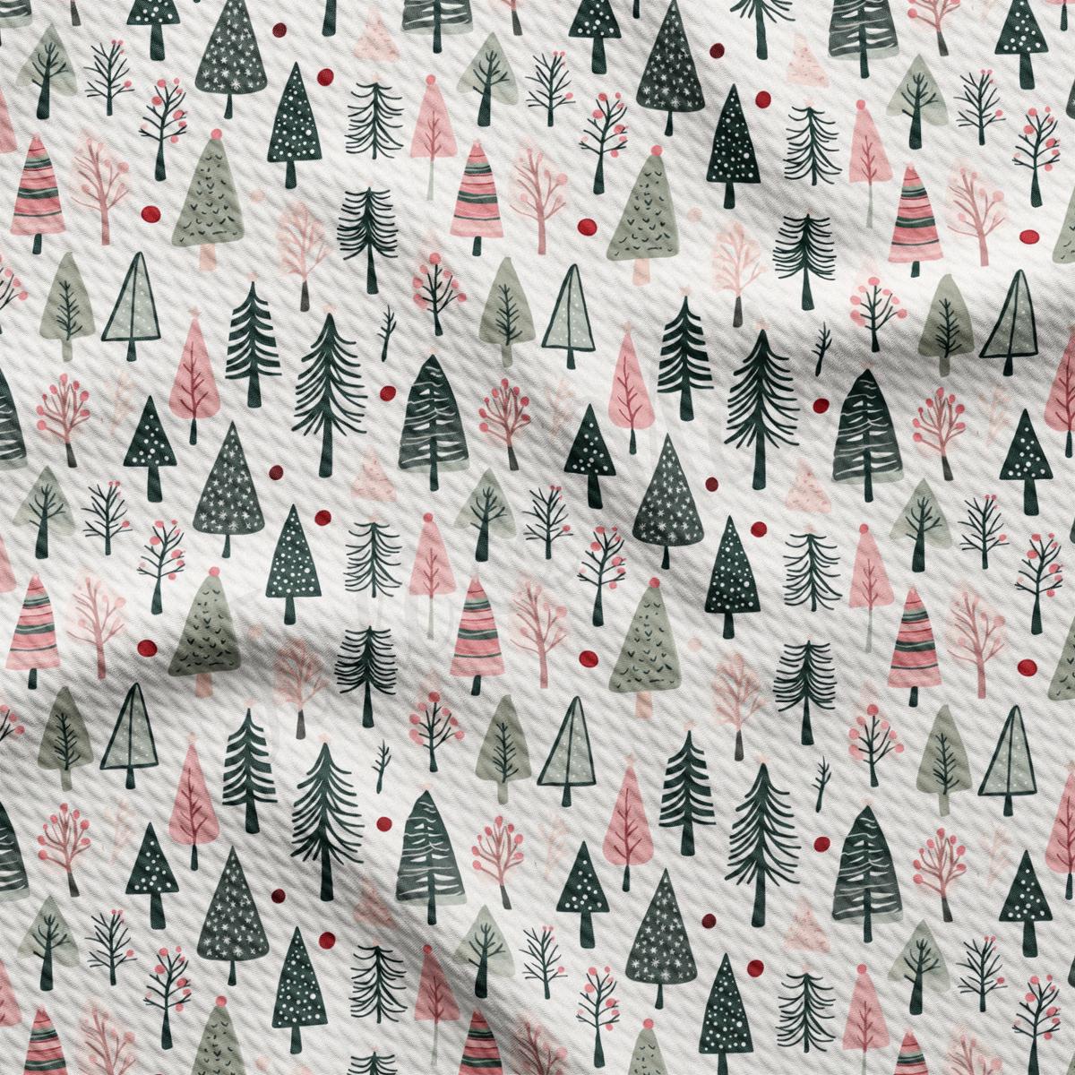 a pattern of trees on a white background
