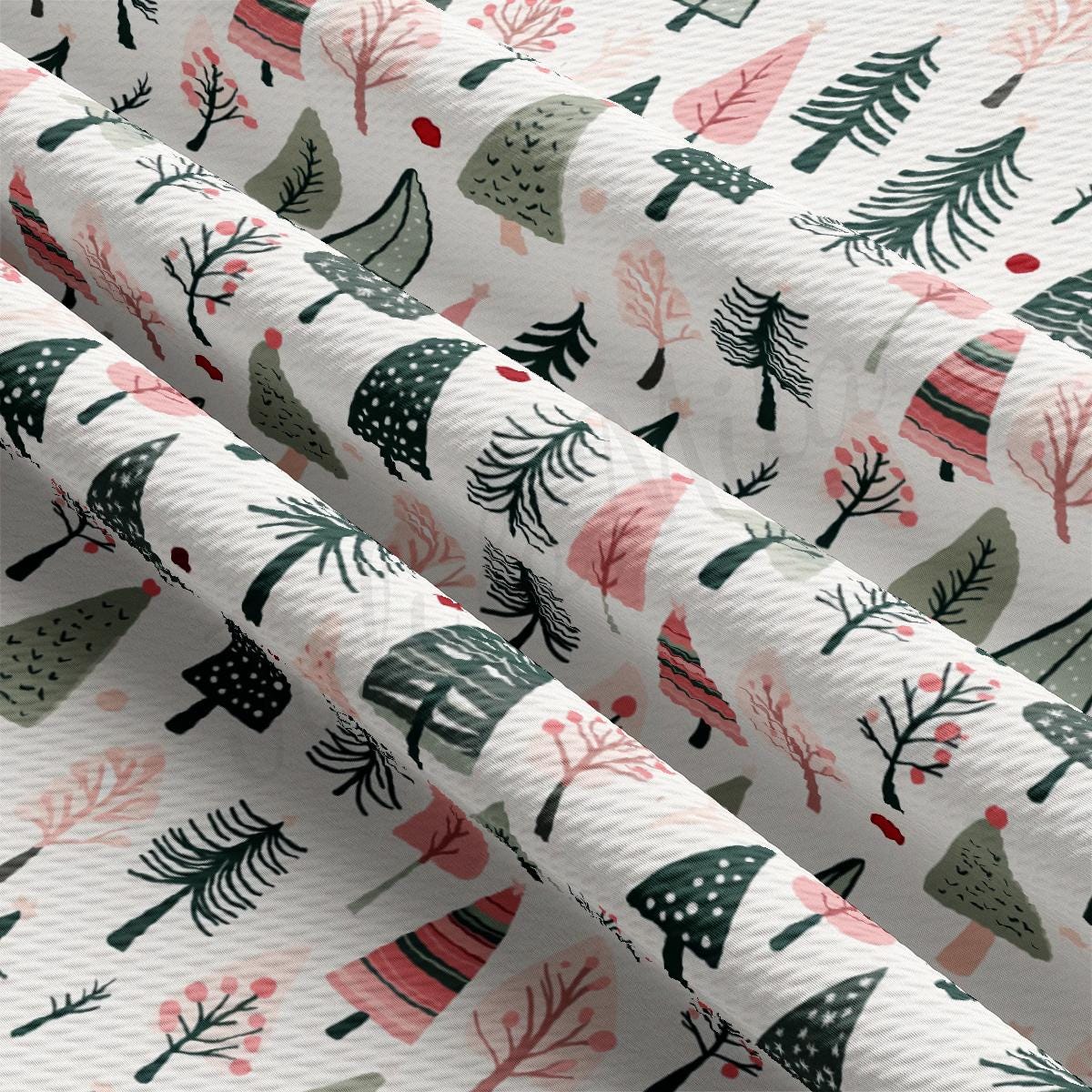 a close up of a pattern of christmas trees
