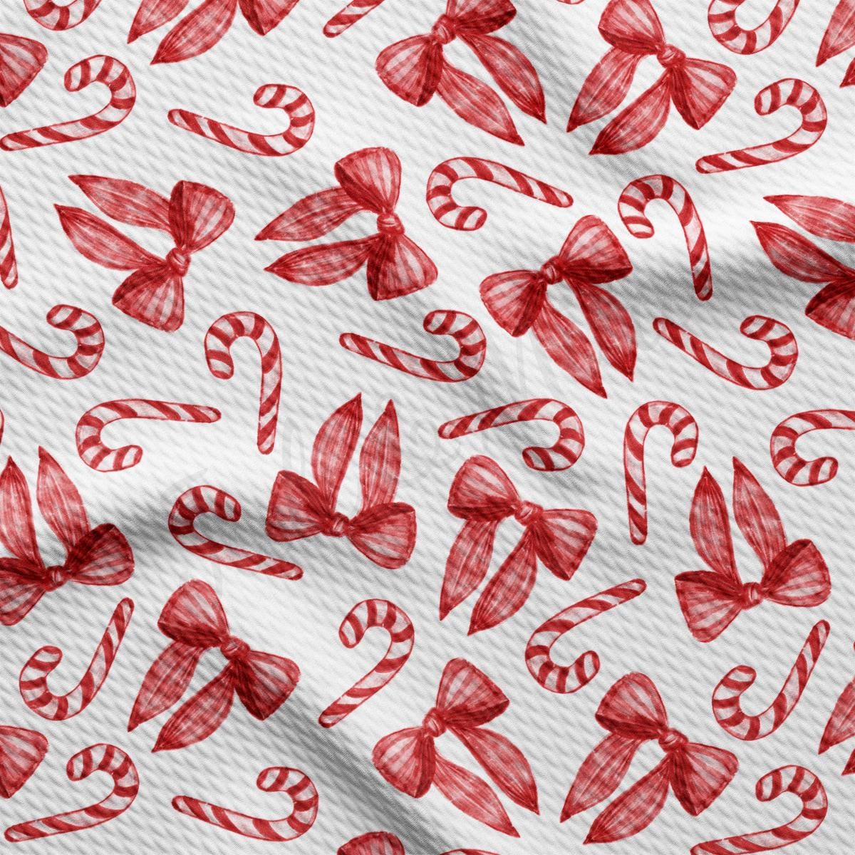 a red and white candy cane pattern on a white background