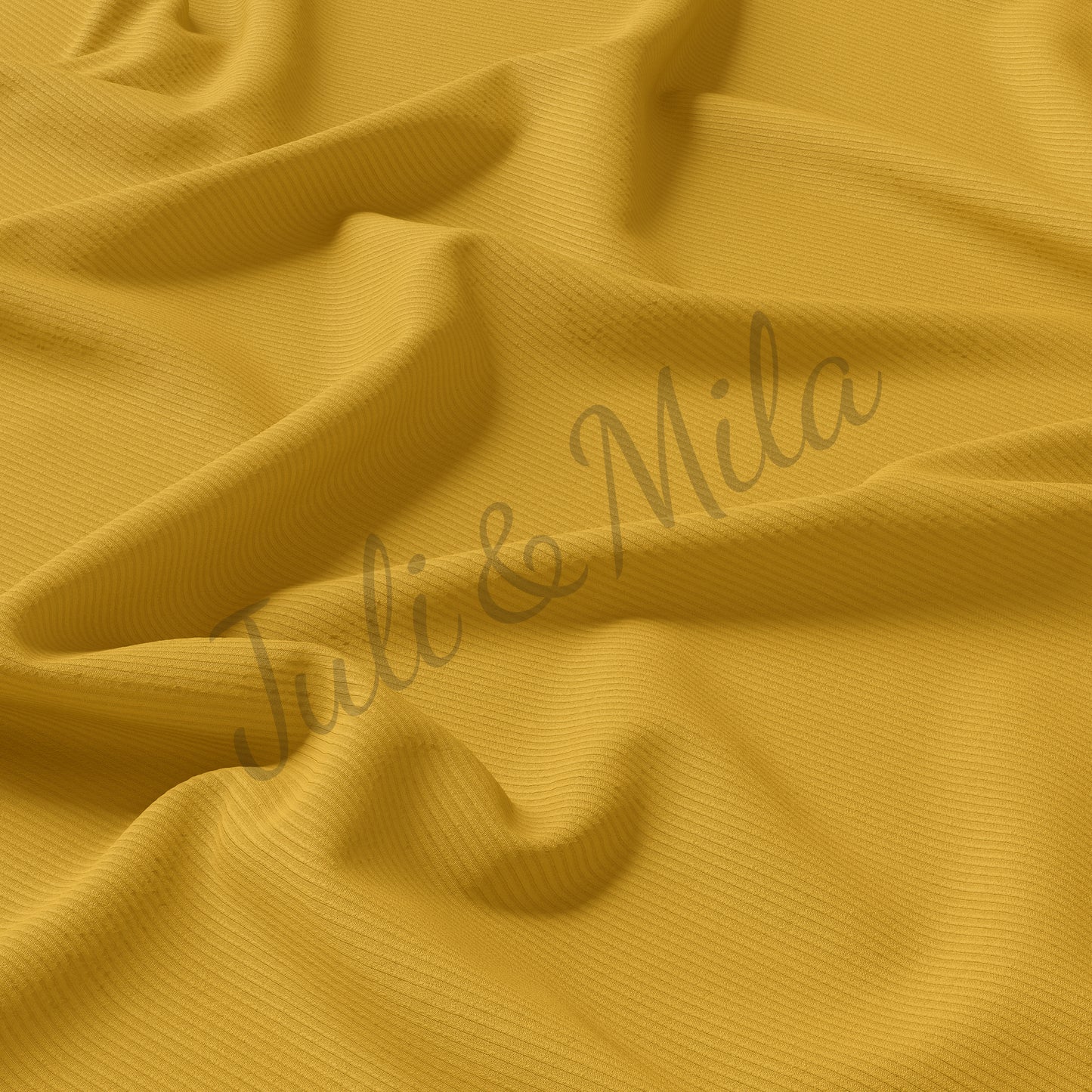 Mustard Rib Knit Fabric