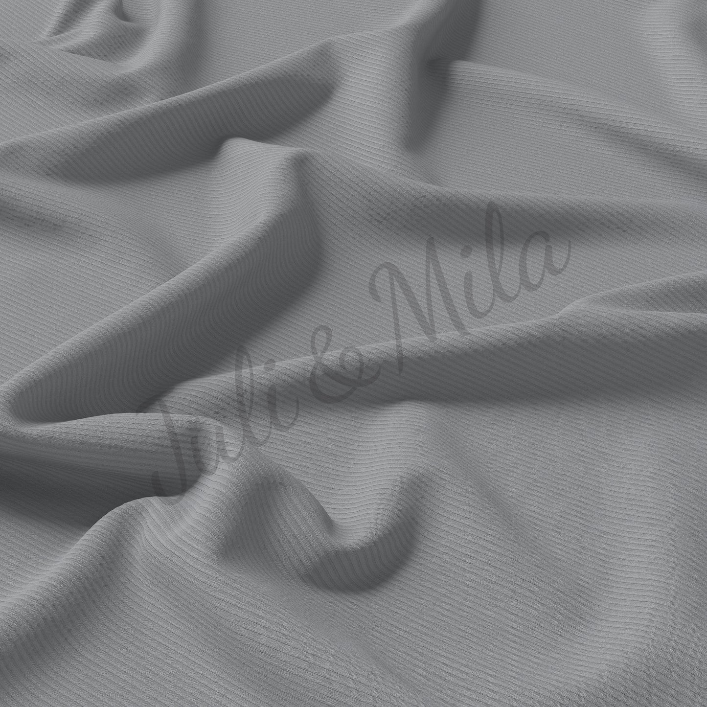 Ultimate Gray Rib Knit Fabric
