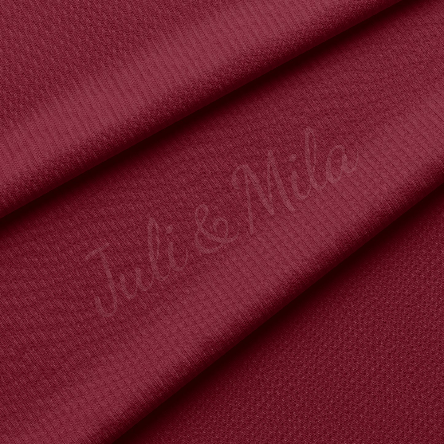 Burgundy Rib Knit Fabric