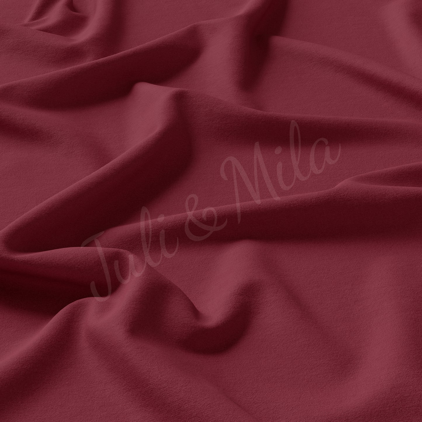 Burgundy Double Brushed Polyester Fabric