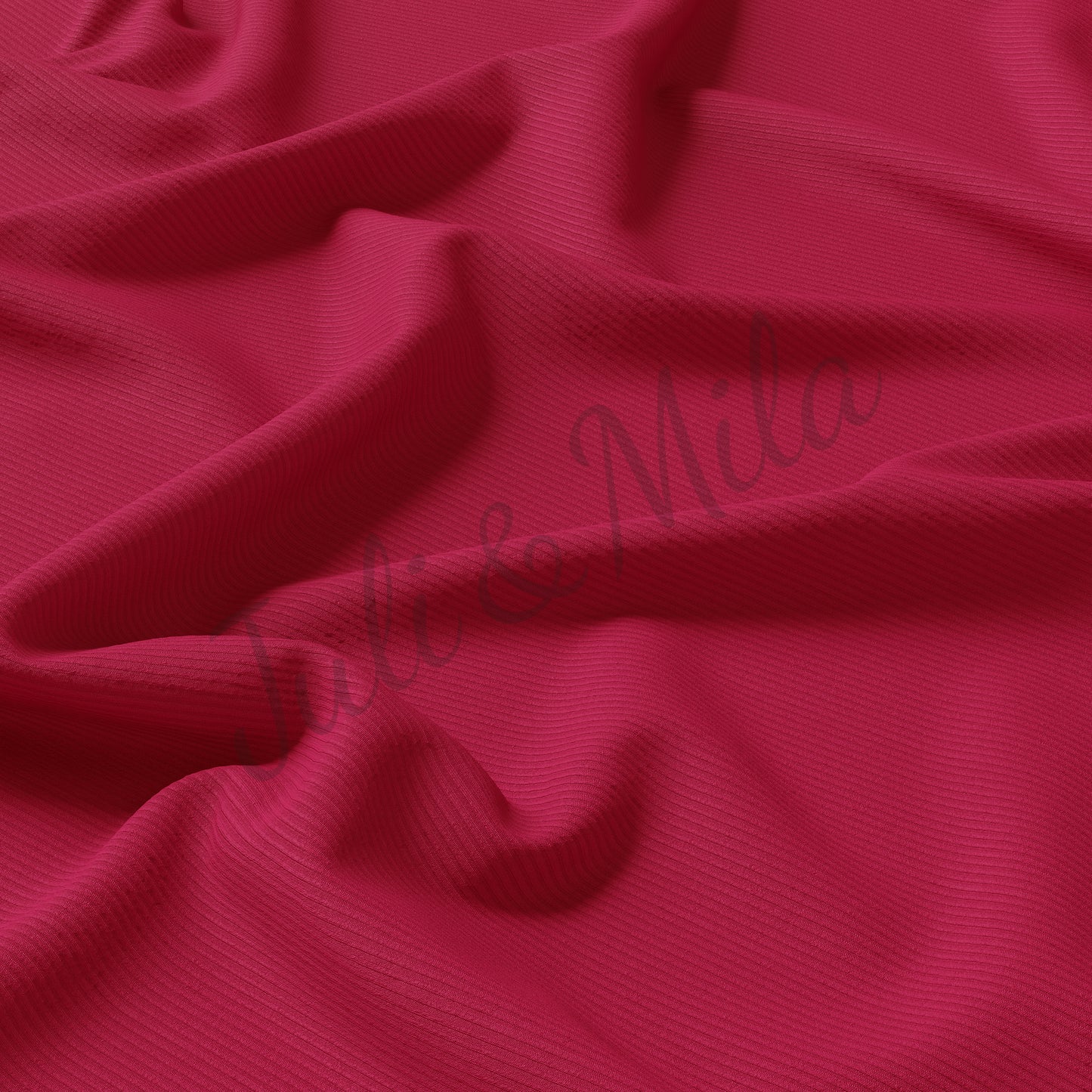 Raspberry Rib Knit Fabric