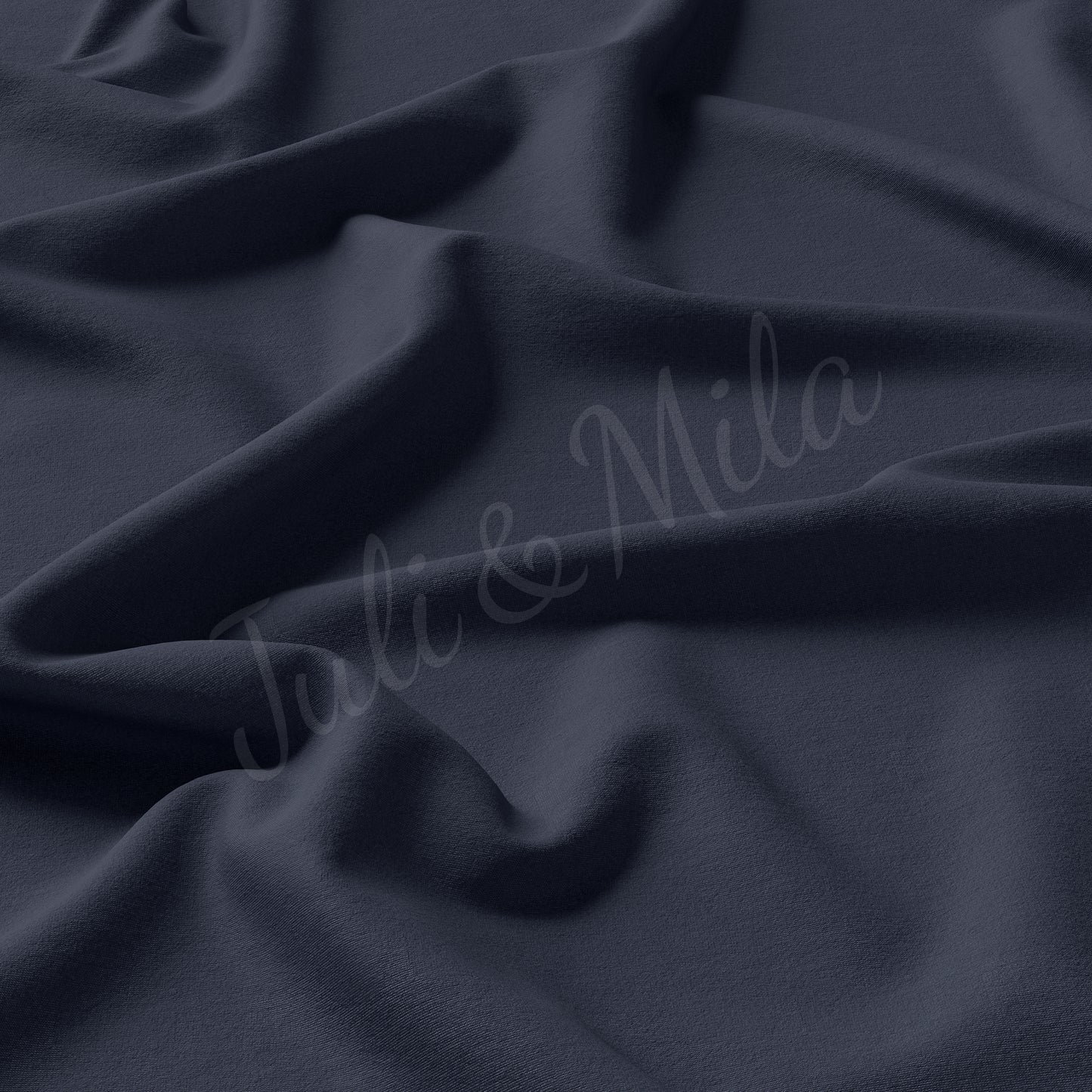 Navy Double Brushed Polyester Fabric