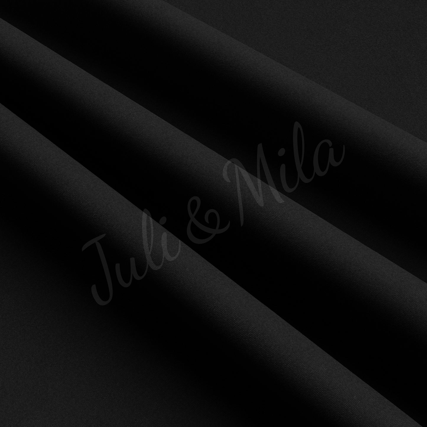 Black Double Brushed Polyester Fabric