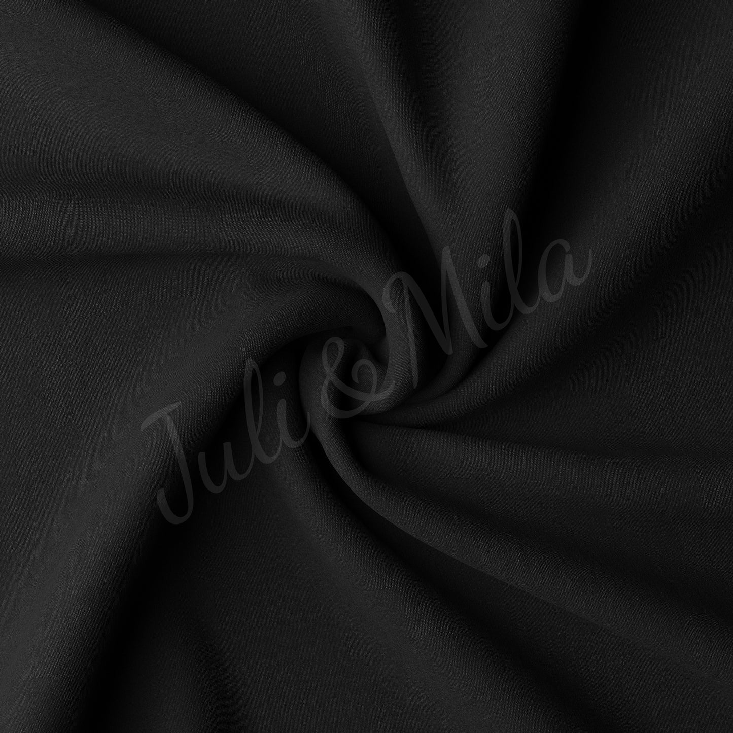 Black Double Brushed Polyester Fabric