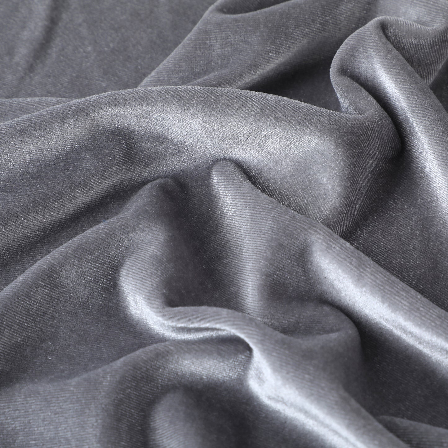 Gray Stretchy Velvet Fabric