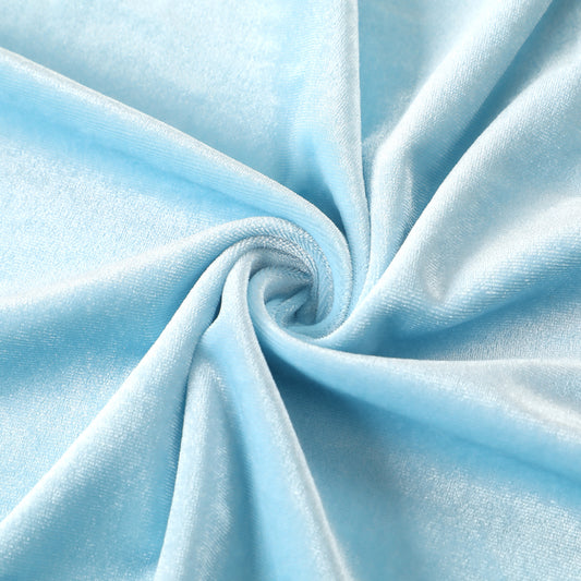 Angel Blue Stretchy Velvet Fabric