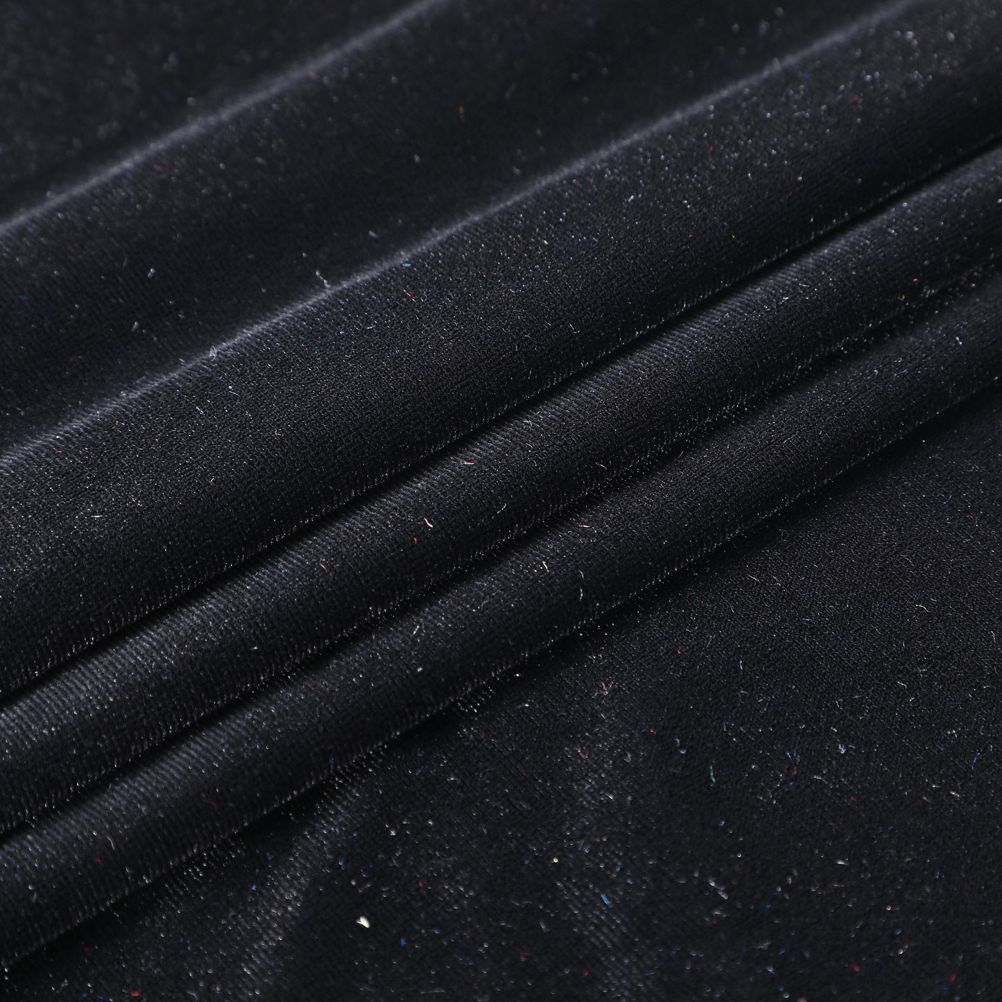 Black Stretchy Velvet Fabric