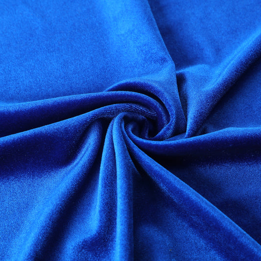 Royal Blue Stretchy Velvet Fabric