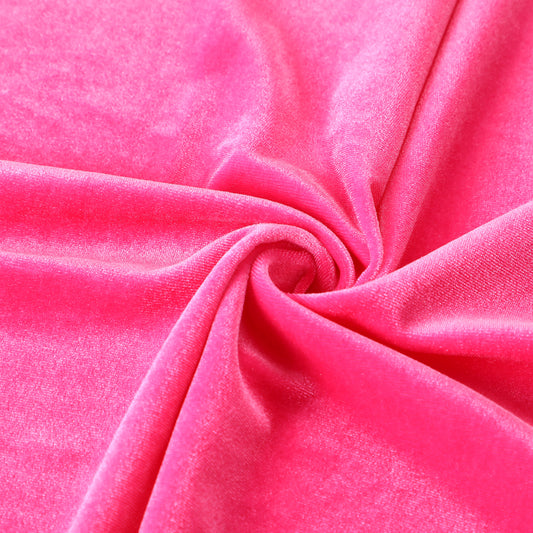 Raspberry Stretchy Velvet Fabric