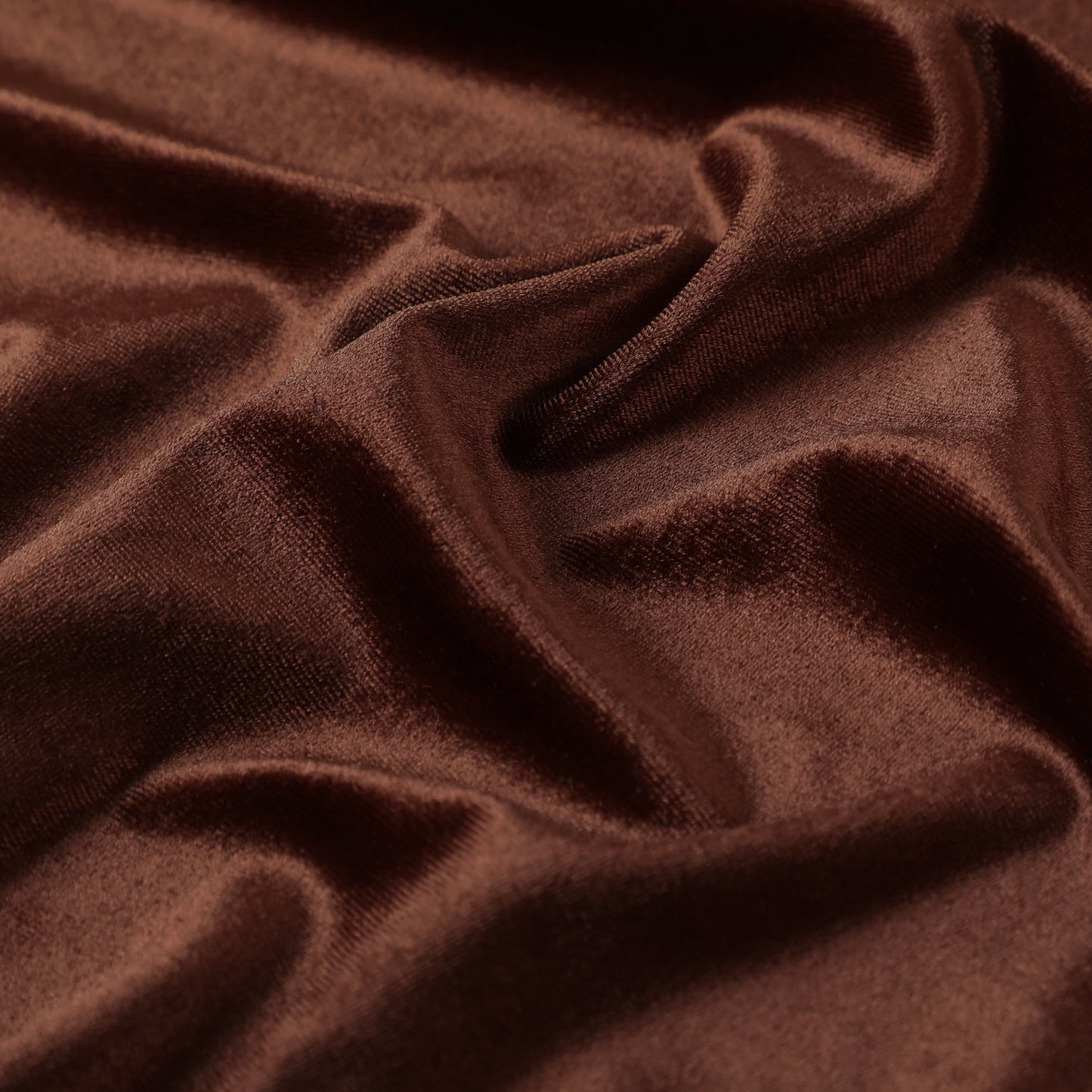 Brown Stretchy Velvet Fabric